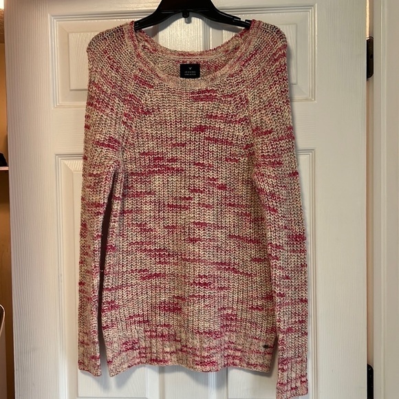 American Eagle Space-dye Pink 90s Slouchy Oversized Jegging Sweater Medium - Picture 1 of 5